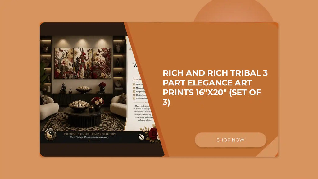 Rich and Rich Tribal 3 Part Elegance Art Prints 16"x20" (Set of 3) by@Outfy