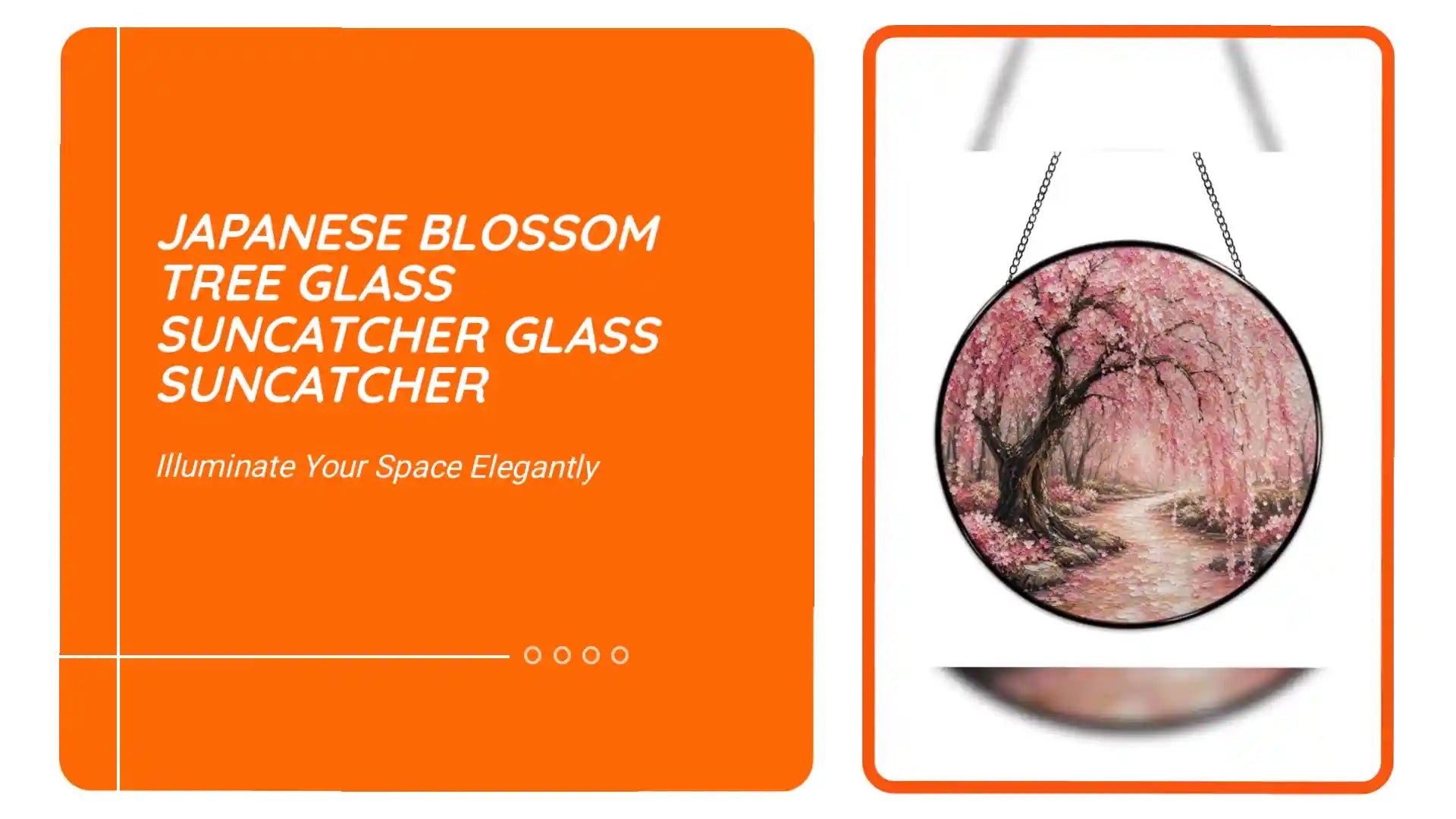 Japanese Blossom Tree Glass Suncatcher Glass Suncatcher by@Outfy