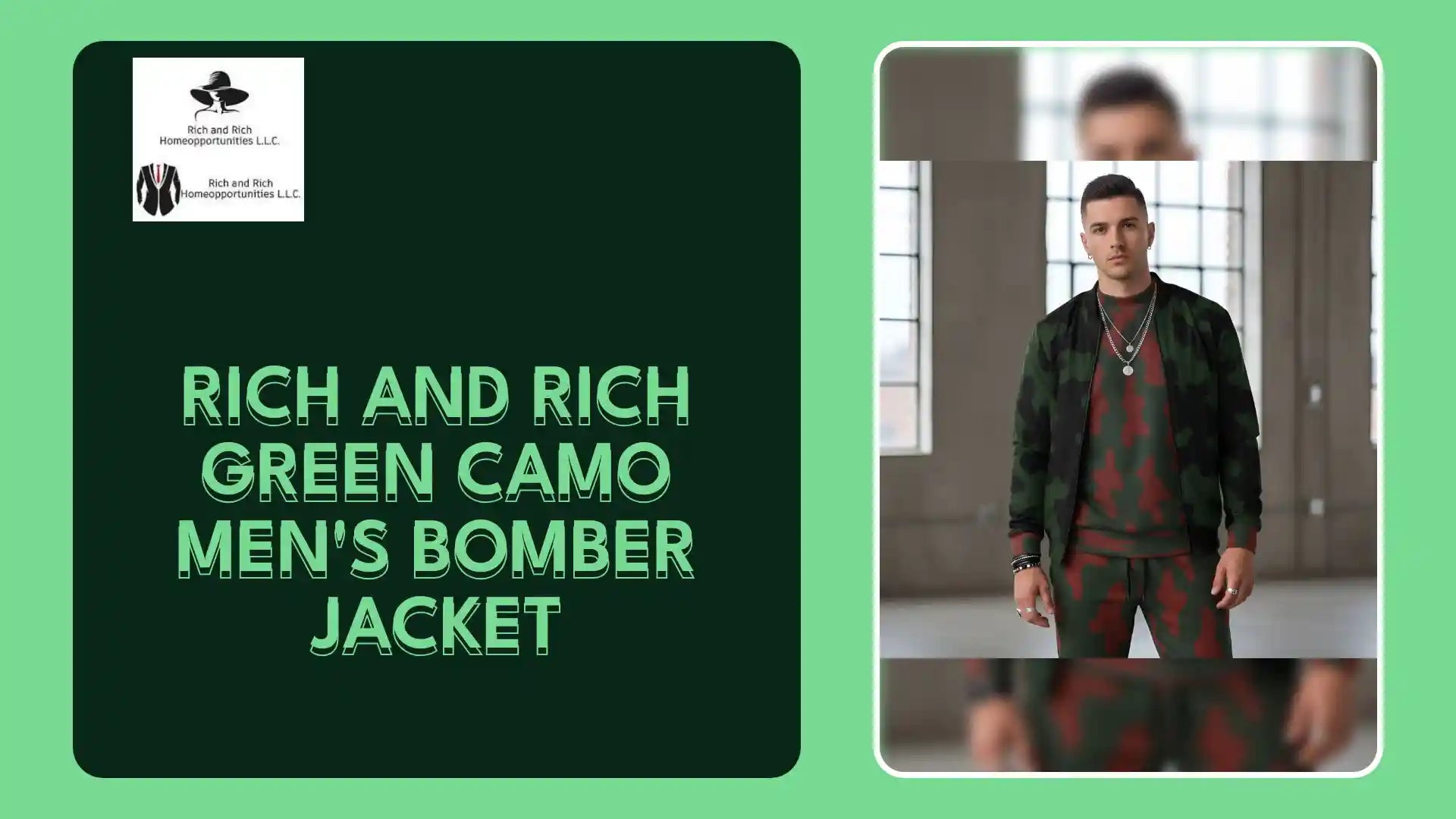 Rich and Rich Green Camo Men's Bomber Jacket by@Outfy