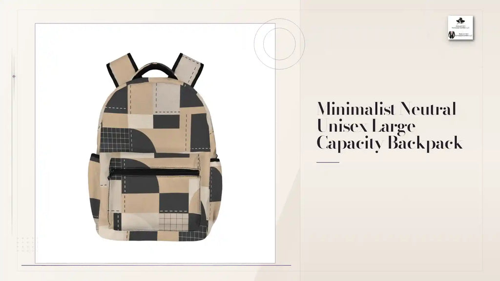 Minimalist Neutral Unisex Large Capacity Backpack by@Outfy
