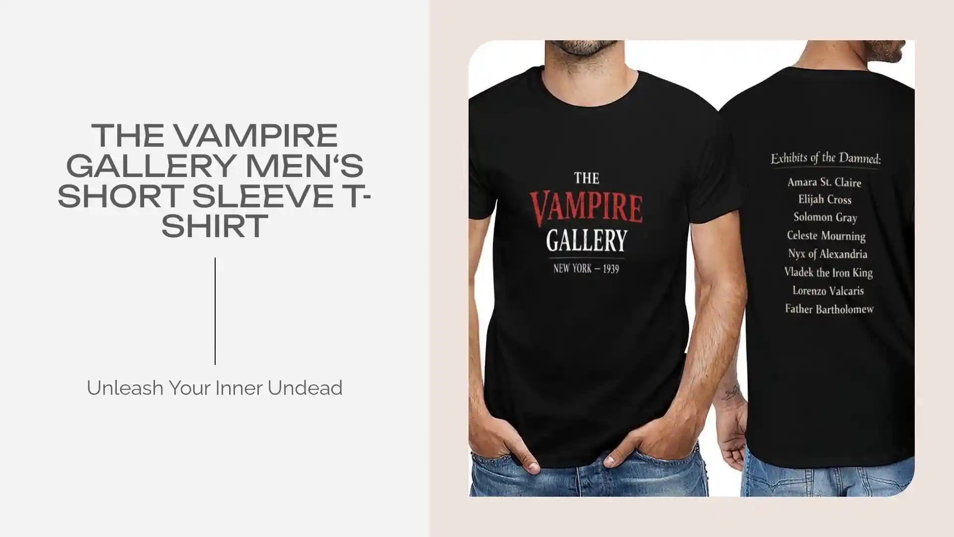 The Vampire Gallery Men&lsquo;s Short Sleeve T-shirt by@Outfy