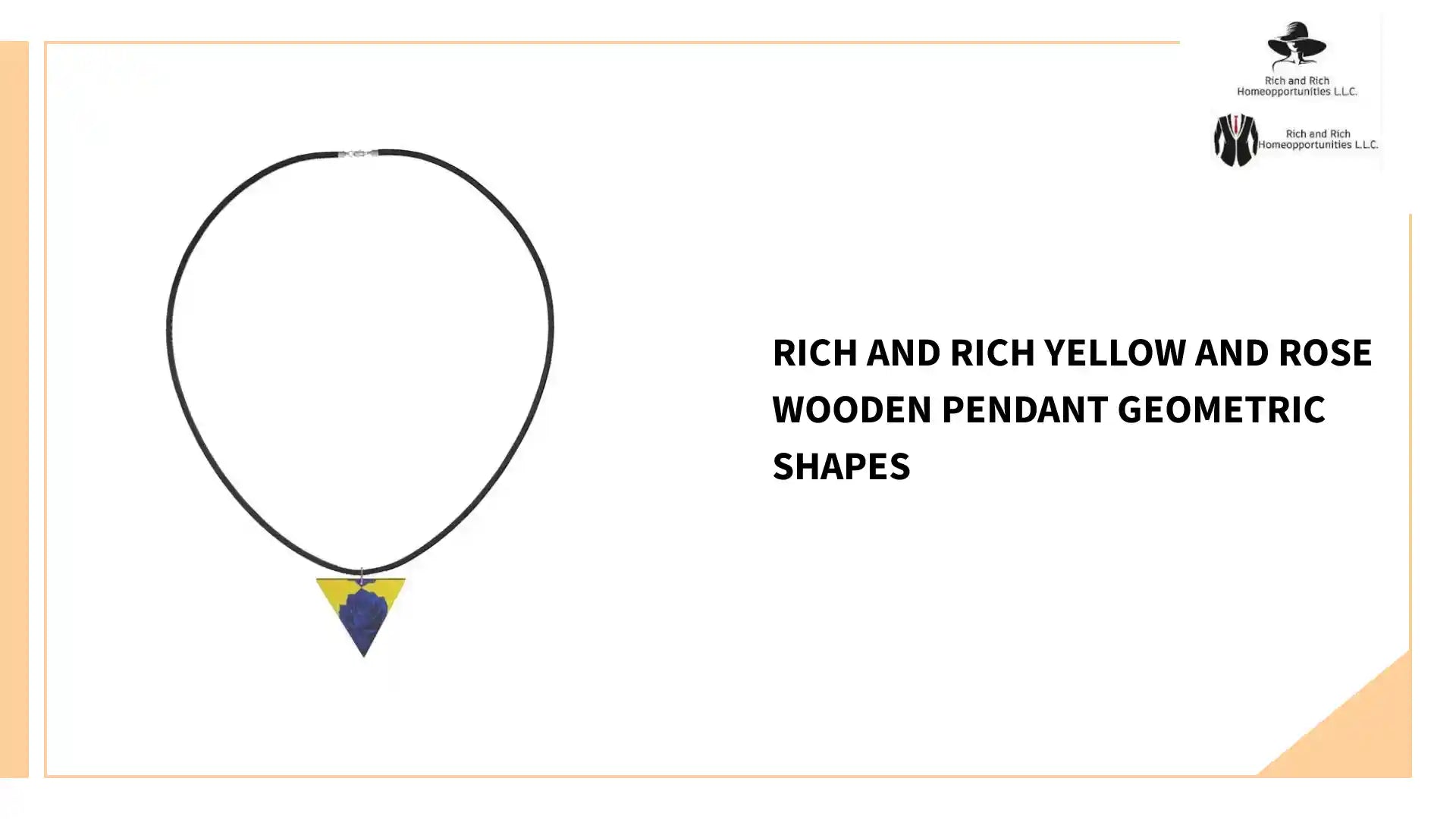 Rich and Rich Yellow and Rose Wooden Pendant Geometric Shapes by@Outfy