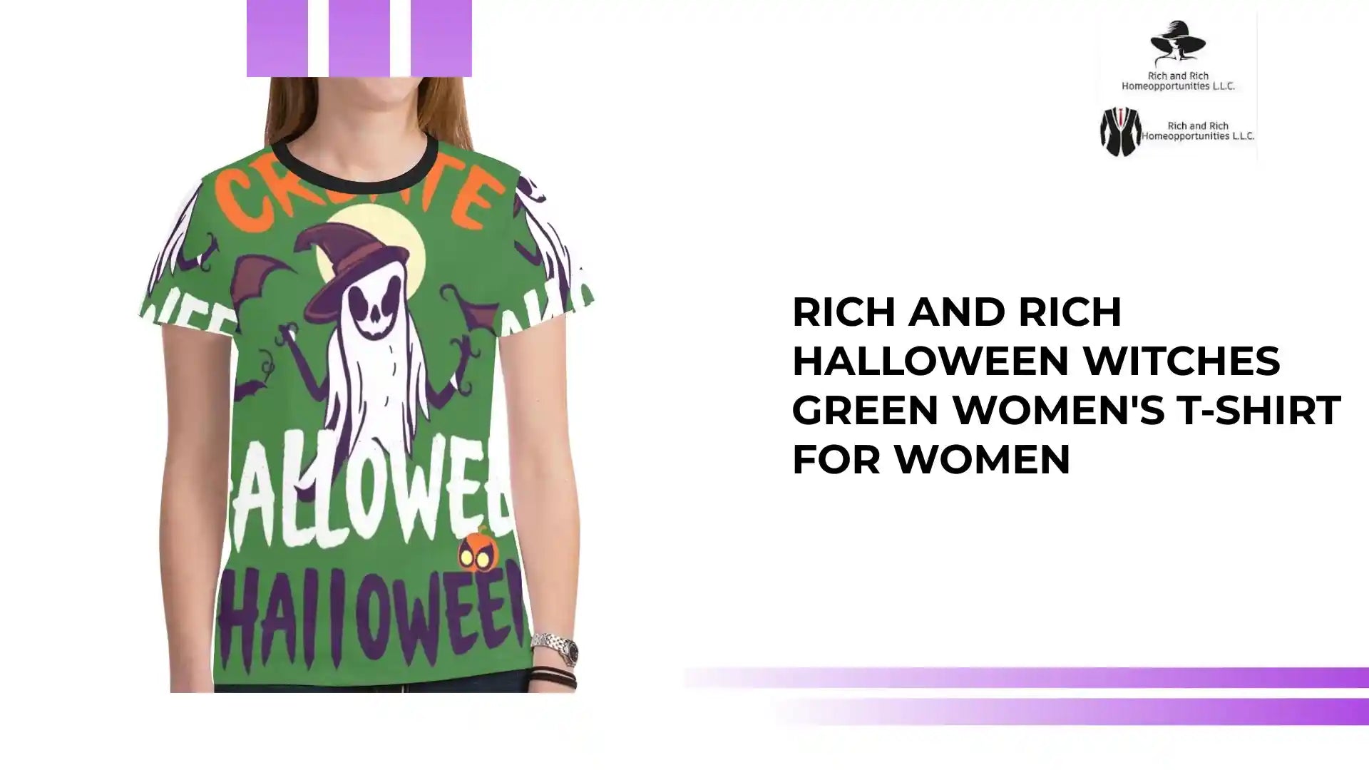 Rich and Rich Halloween Witches Green Women's T-shirt for Women by@Outfy
