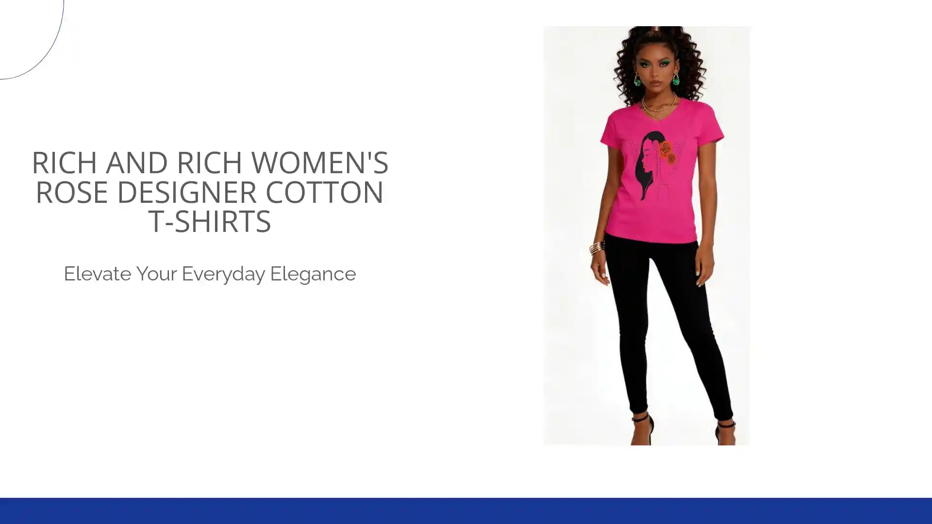Rich and Rich Women's Rose Designer Cotton T-shirts by@Outfy
