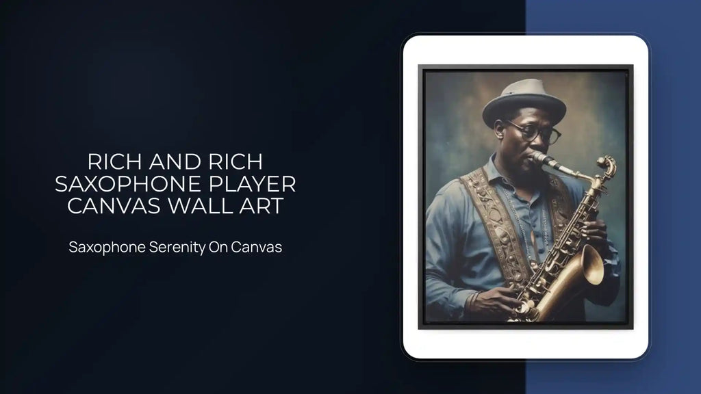 Rich and Rich Saxophone Player Canvas Wall Art by@Outfy