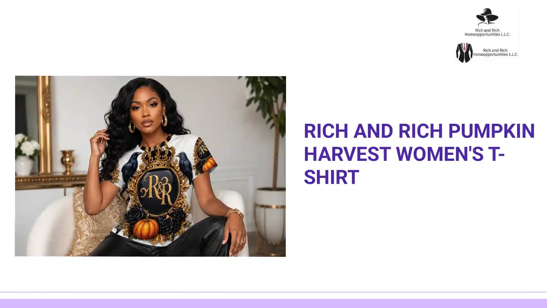 Rich and Rich Pumpkin Harvest Women's T-Shirt by@Outfy