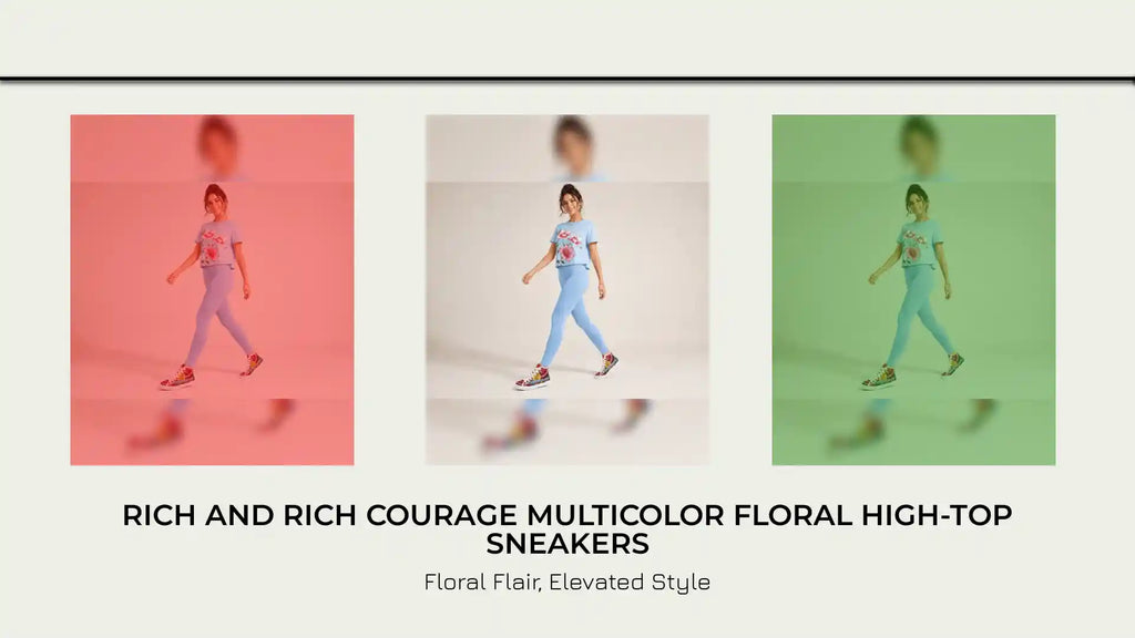 Rich and Rich Courage Multicolor Floral High-Top Sneakers by@Outfy