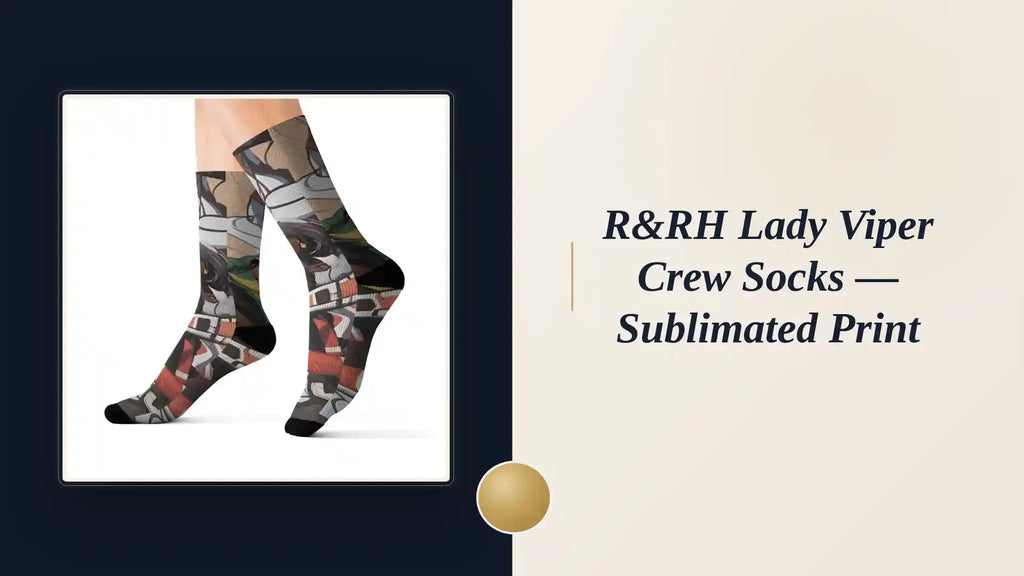 R&RH Lady Viper Crew Socks &mdash; Sublimated Print by@Outfy