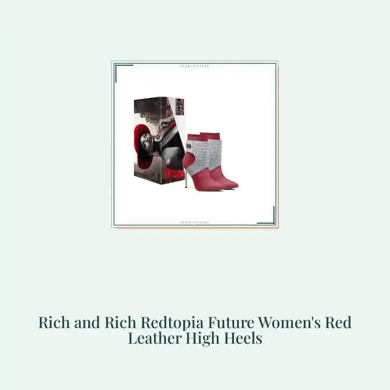 Rich and Rich Redtopia Future Women's Red Leather High Heels by@Outfy