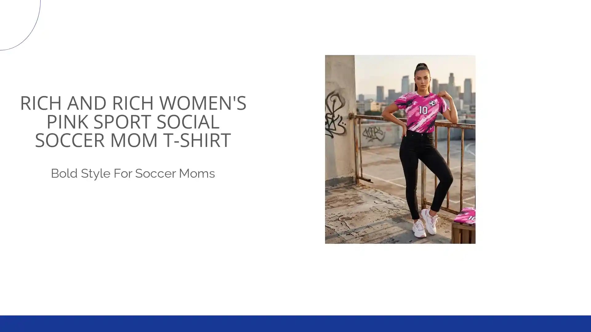 Rich and Rich Women's Pink Sport Social Soccer Mom T-Shirt by@Outfy