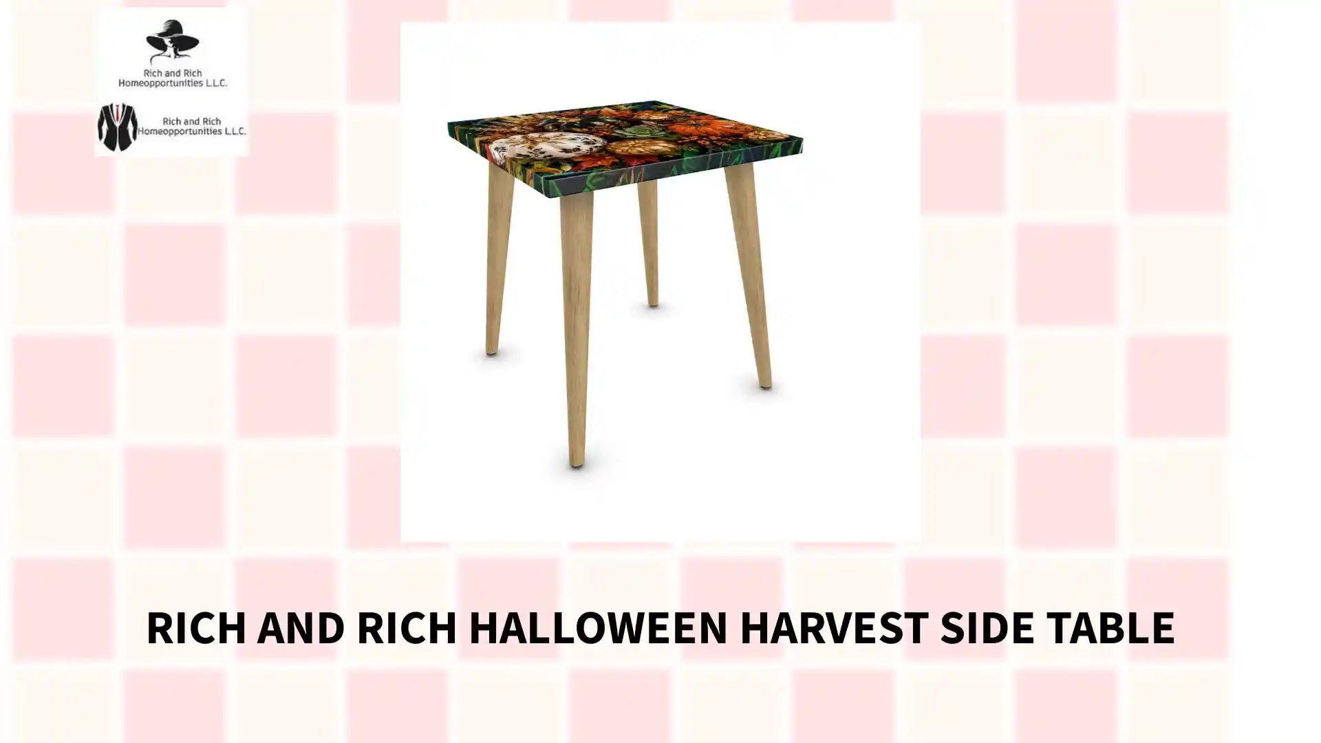 Rich and Rich Halloween Harvest Side Table by@Outfy