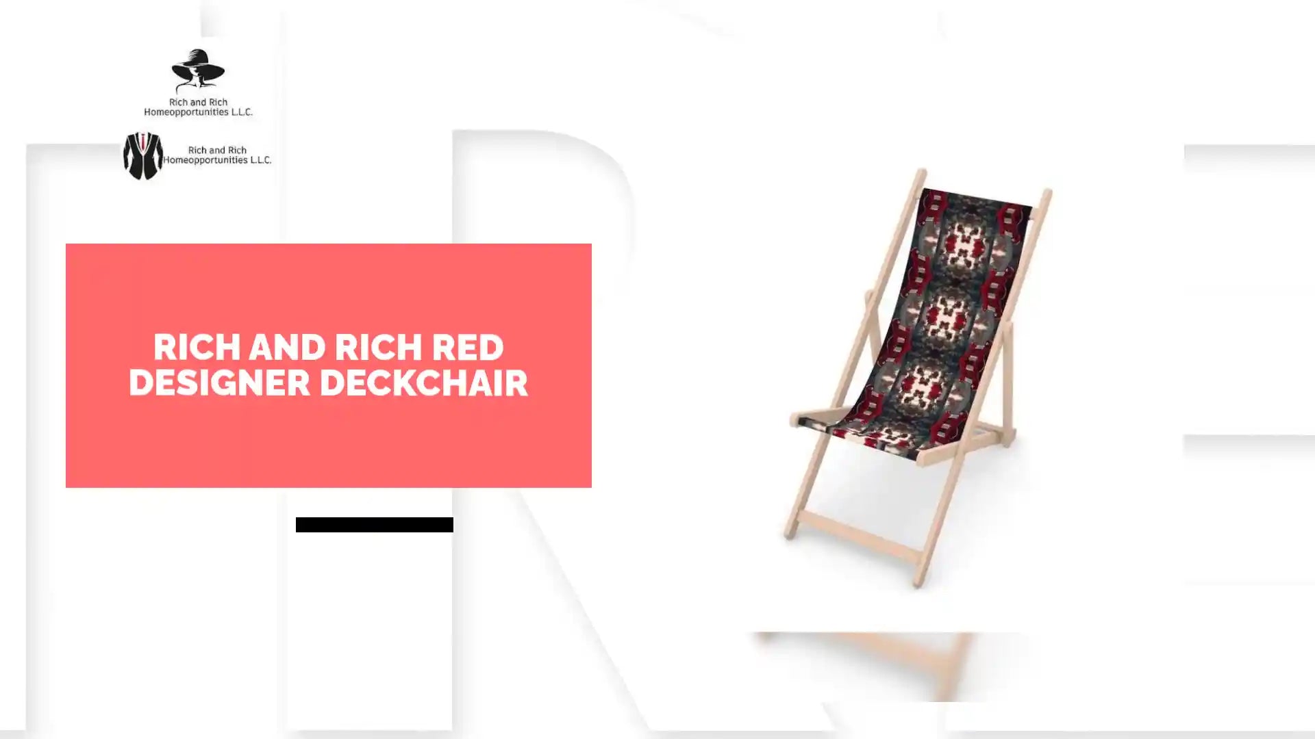 Rich and Rich Red Designer Deckchair by@Outfy