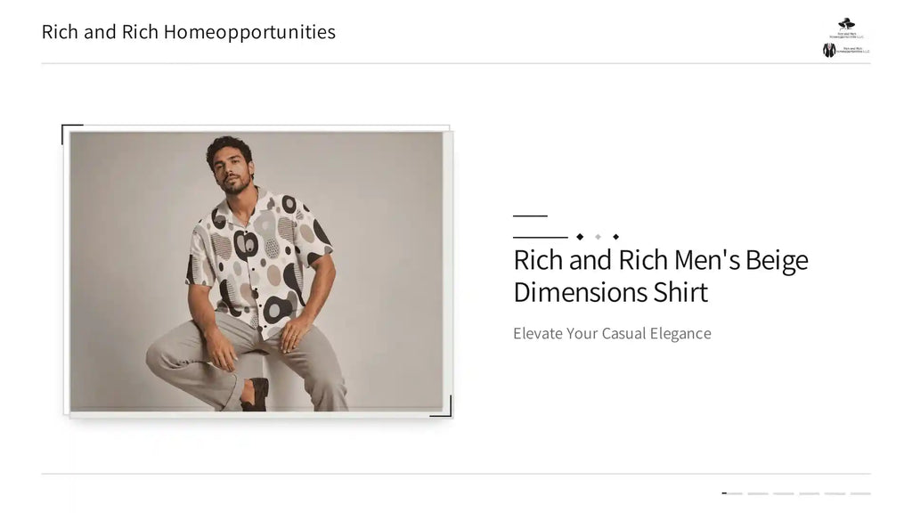 Rich and Rich Men's Beige Dimensions Shirt by@Outfy