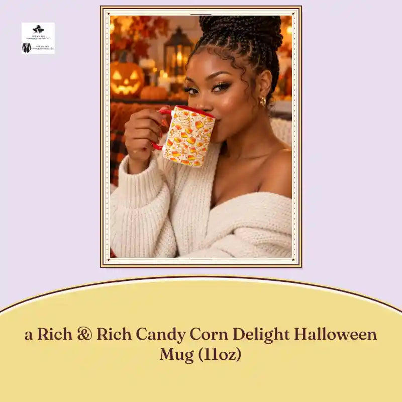 a Rich & Rich Candy Corn Delight Halloween Mug (11oz) by@Outfy