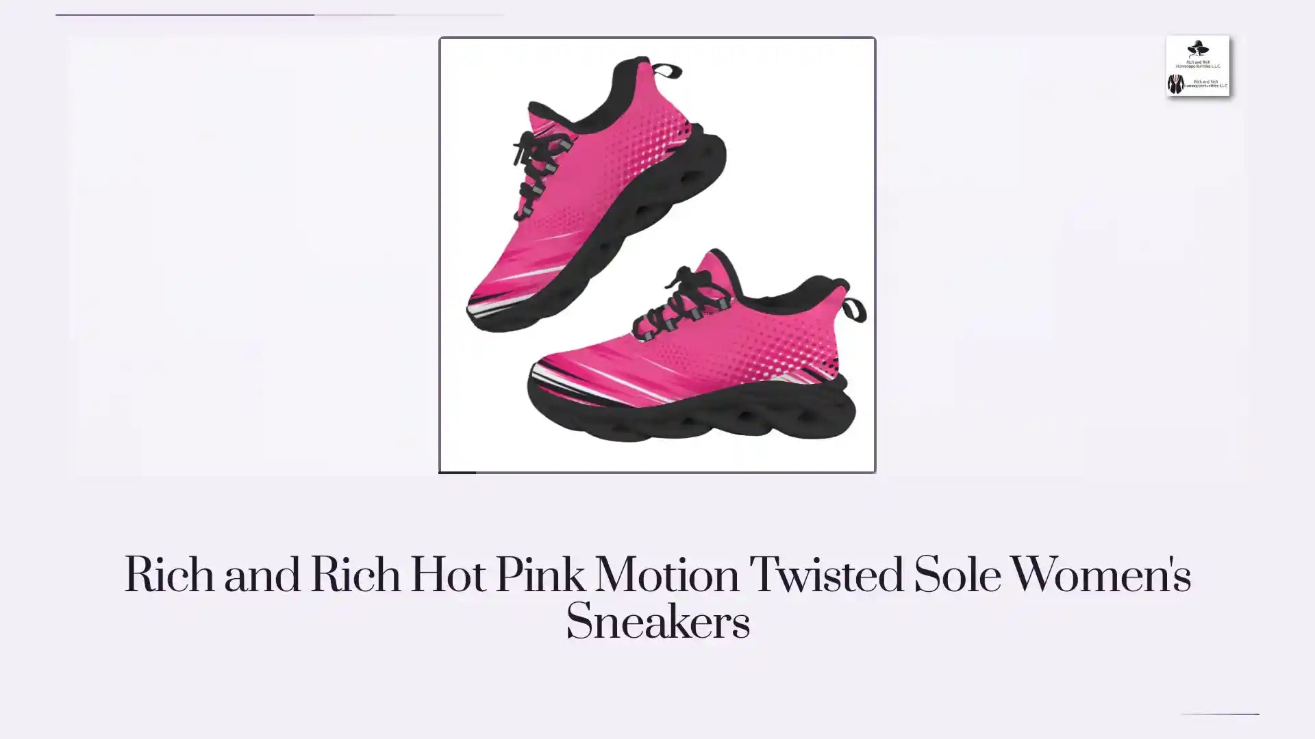 Rich and Rich Hot Pink Motion Twisted Sole Women's Sneakers by@Outfy