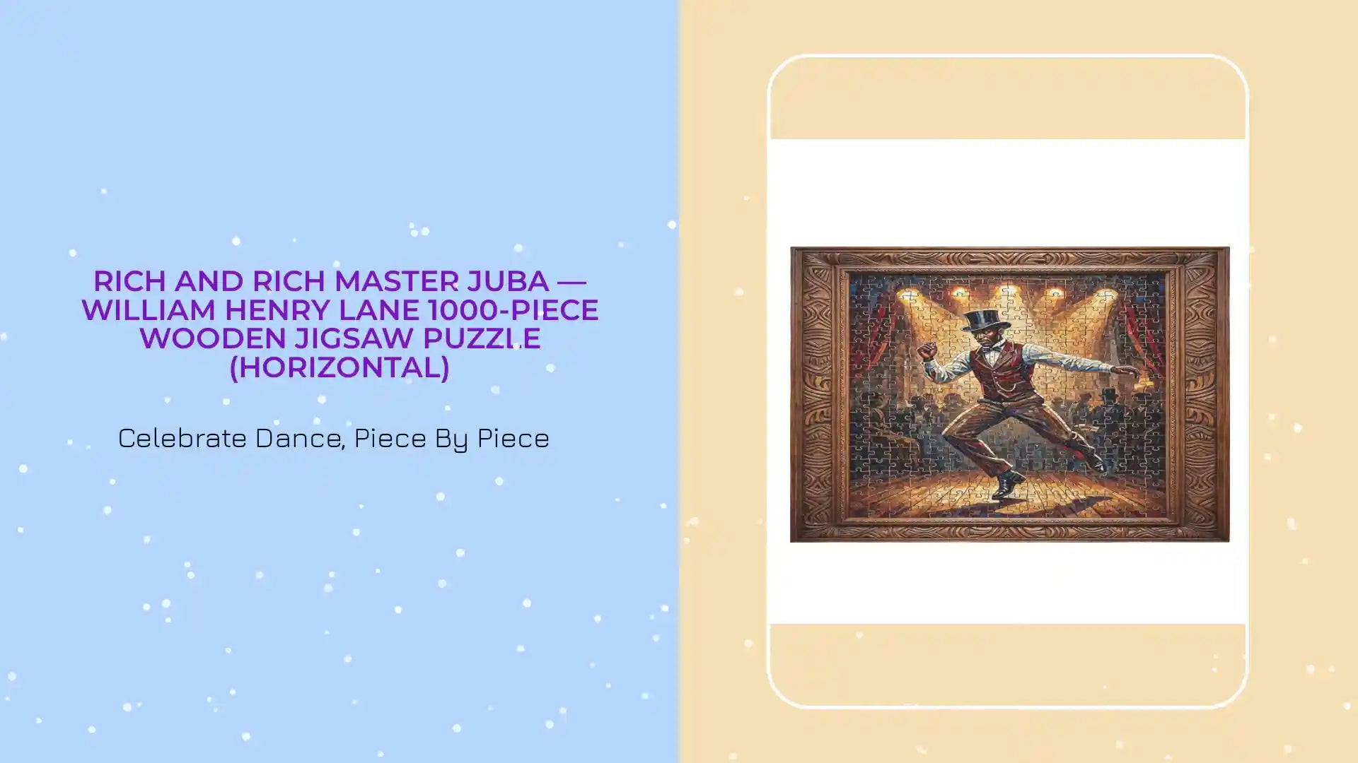 Rich and Rich Master Juba &mdash; William Henry Lane 1000-Piece Wooden Jigsaw Puzzle (Horizontal) by@Outfy