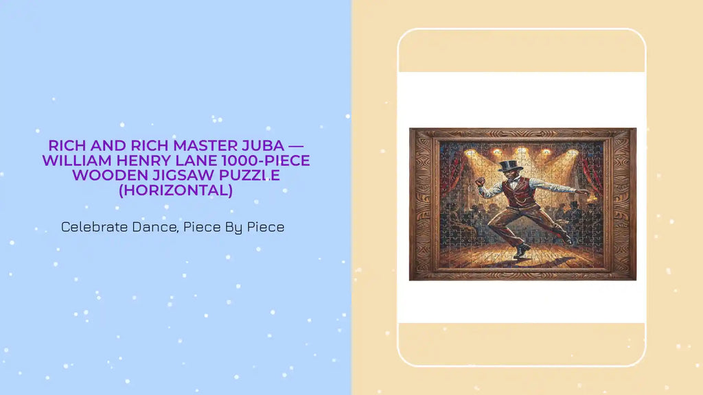 Rich and Rich Master Juba &mdash; William Henry Lane 1000-Piece Wooden Jigsaw Puzzle (Horizontal) by@Outfy