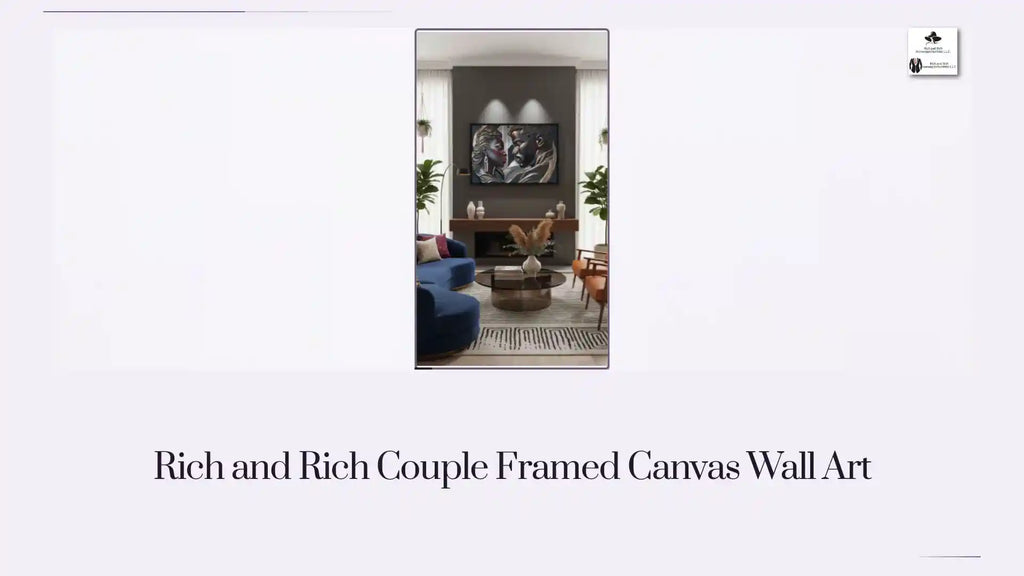 Rich and Rich Couple Framed Canvas Wall Art by@Outfy