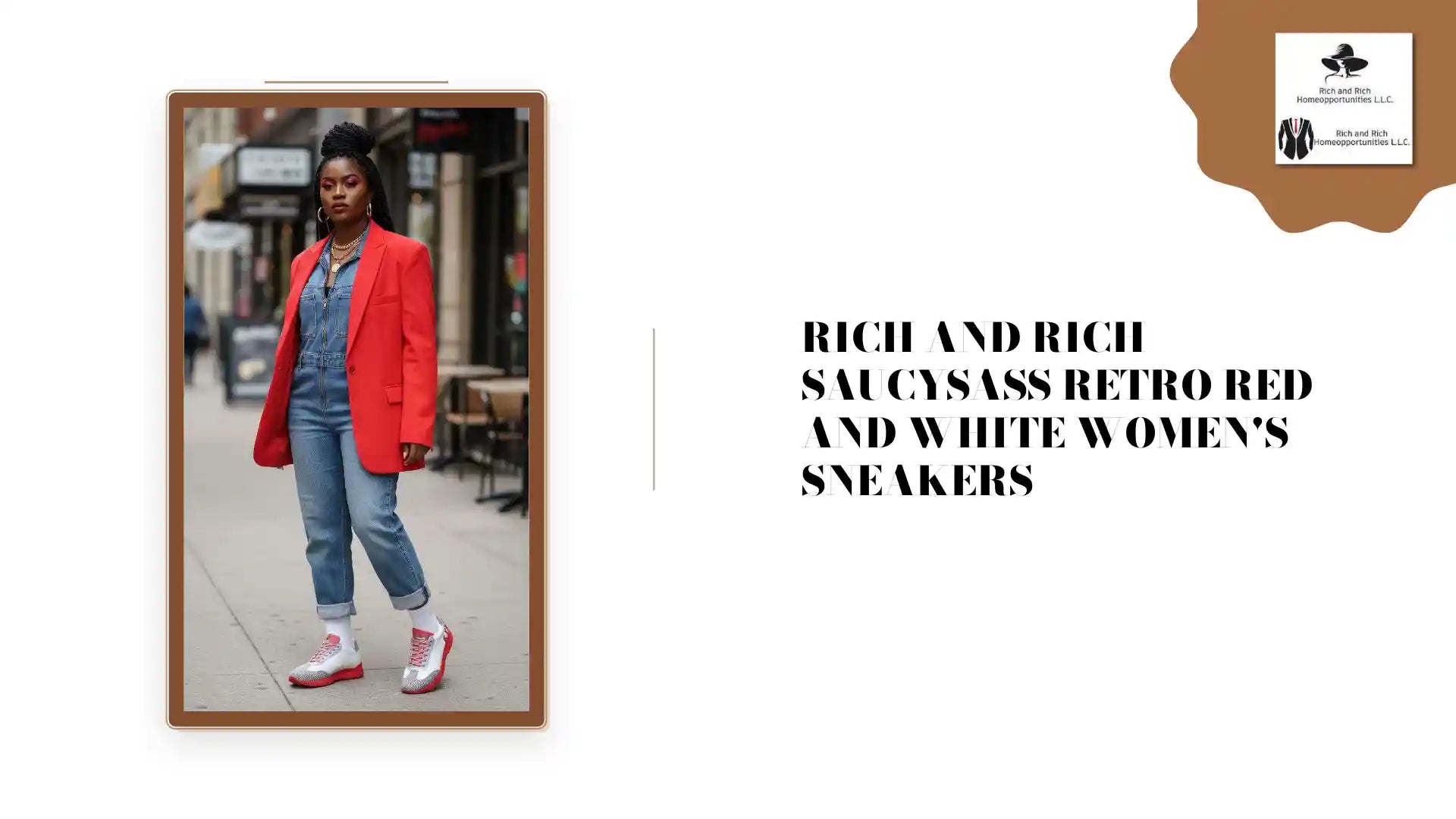 Rich and Rich Saucysass Retro Red and White Women's Sneakers by@Outfy
