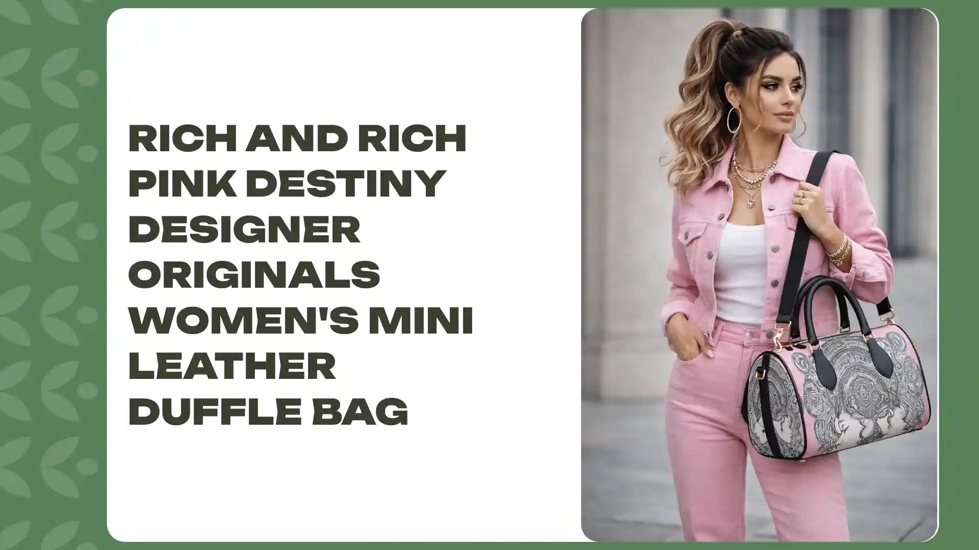 Rich and Rich Pink Destiny Designer Originals Women's Mini Leather Duffle Bag by@Outfy