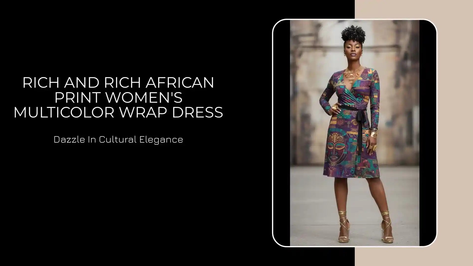 Rich and Rich African Print Women's Multicolor Wrap Dress by@Outfy