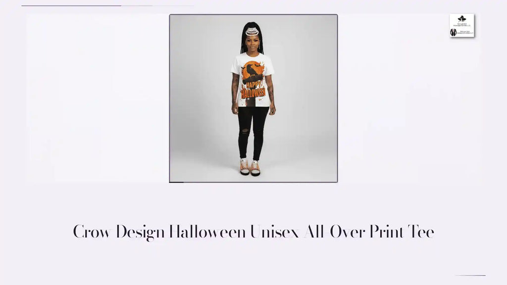 Crow Design Halloween Unisex All-Over Print Tee by@Outfy