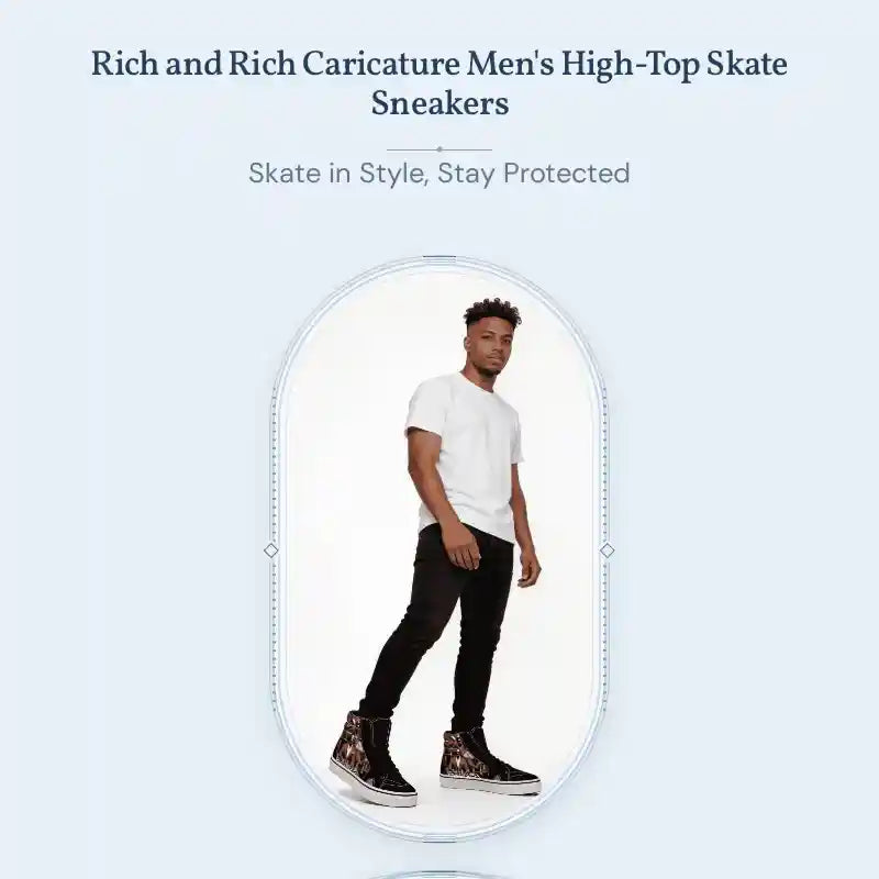Rich and Rich Caricature Men's High-Top Skate Sneakers by@Outfy