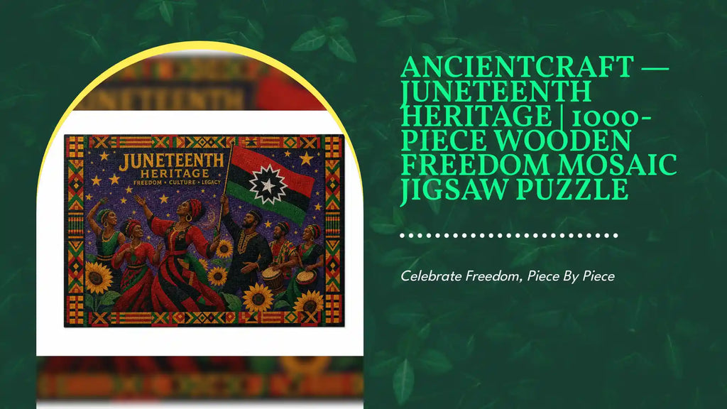 AncientCraft &mdash; Juneteenth Heritage | 1000-Piece Wooden Freedom Mosaic Jigsaw Puzzle by@Outfy