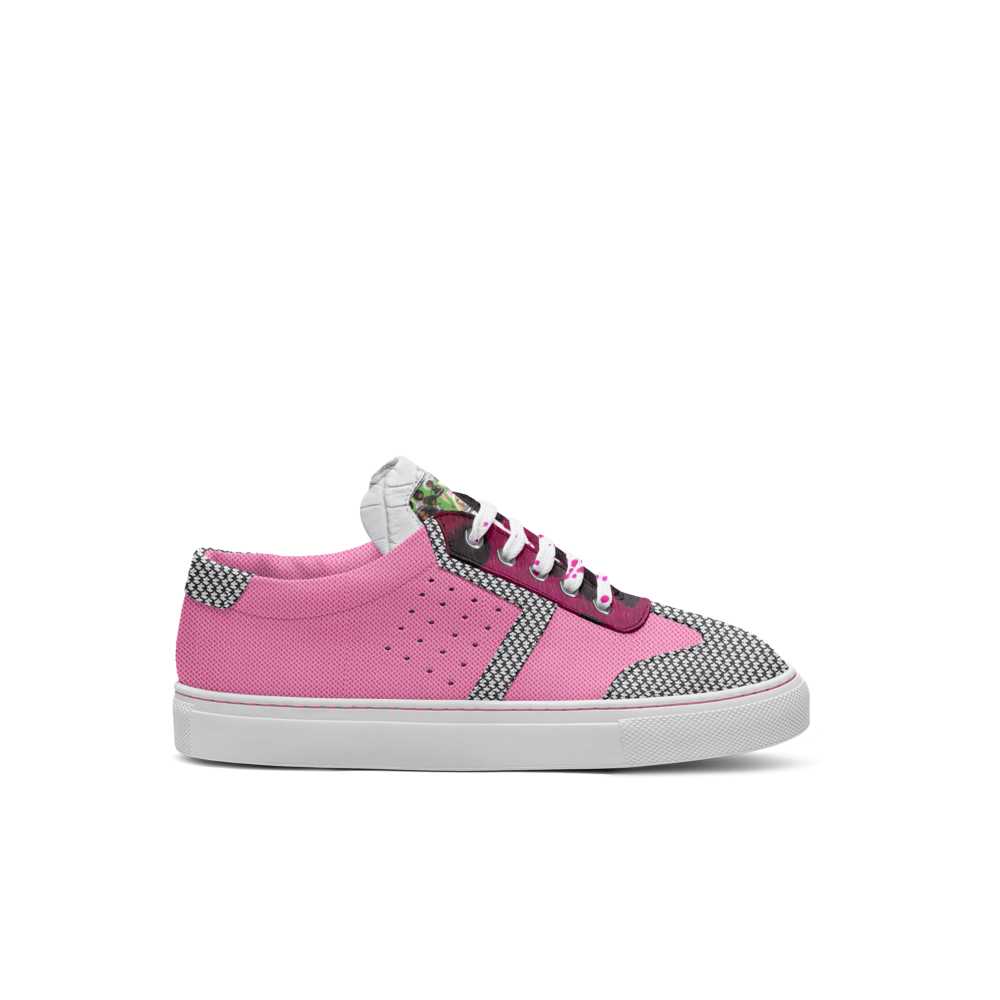 Rich and Rich Kids Vintage Pink Low Top Sneakers for girls, side view