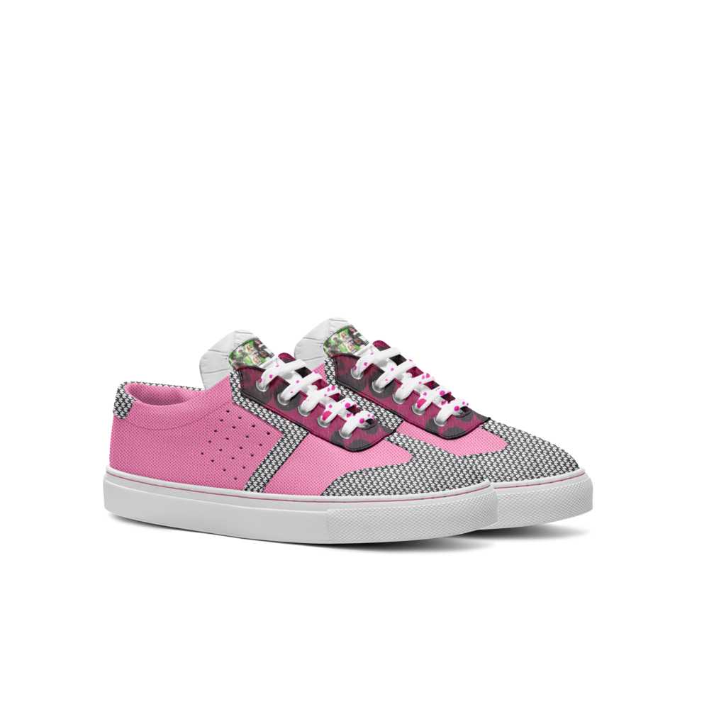 Rich and Rich Kids Vintage Pink Low Top Sneakers for girls, side view