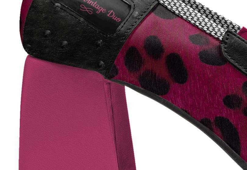 R_RH Vintage DuoRetro Luxe magenta and black vintage-inspired heels