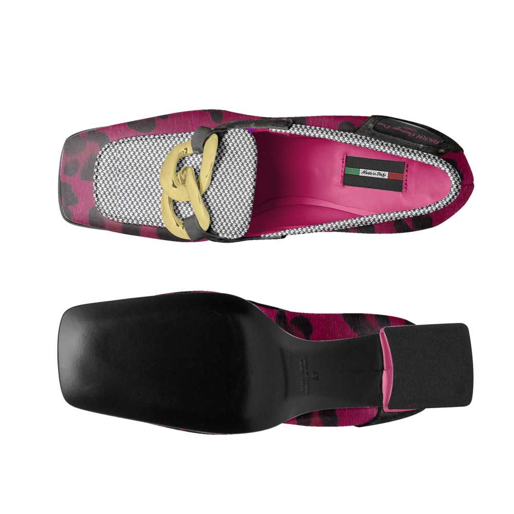 R_RH Vintage DuoRetro Luxe magenta and black vintage-inspired heels