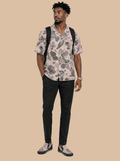 Rich and Rich Men's Pink Abstract 3-Piece Hawaiian Shirt, Slip-On Canvas Shoes & Backpack Set | Casual Vacation Travel Outfit - Rich and Rich Homeopportunities
