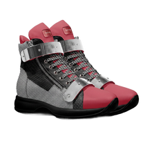 Load image into Gallery viewer, Rich and Rich Red and Black Metallic EasyGlide High Top Men's Leather Sneaker
