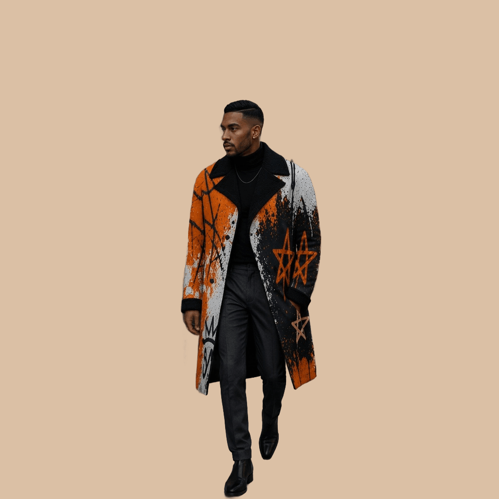 Rich and Rich Orange Streetwear Hyperbeast Men's Double Breasted Coat - Rich and Rich Homeopportunities