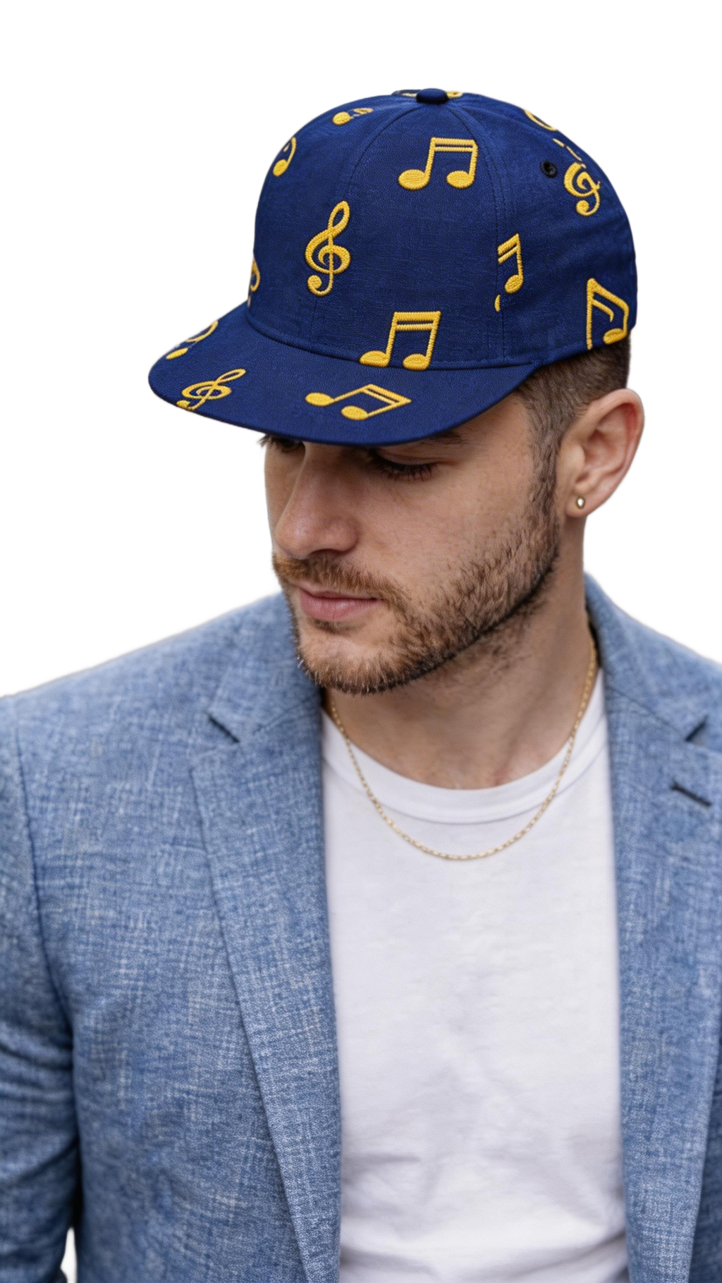 Rich and Rich Royal Blue Musical Notes Unisex Snapback Hat
