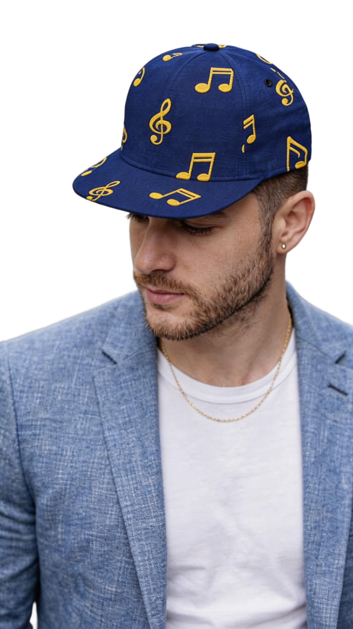 Rich and Rich Royal Blue Musical Notes Unisex Snapback Hat