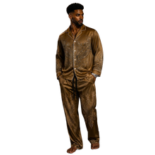 Load image into Gallery viewer, Rich and Rich Men's Brown Designer Luxury Pajama Bottoms
