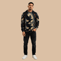 Men's Mystical Raven Pullover Hoodie with all-over raven and moon graphic