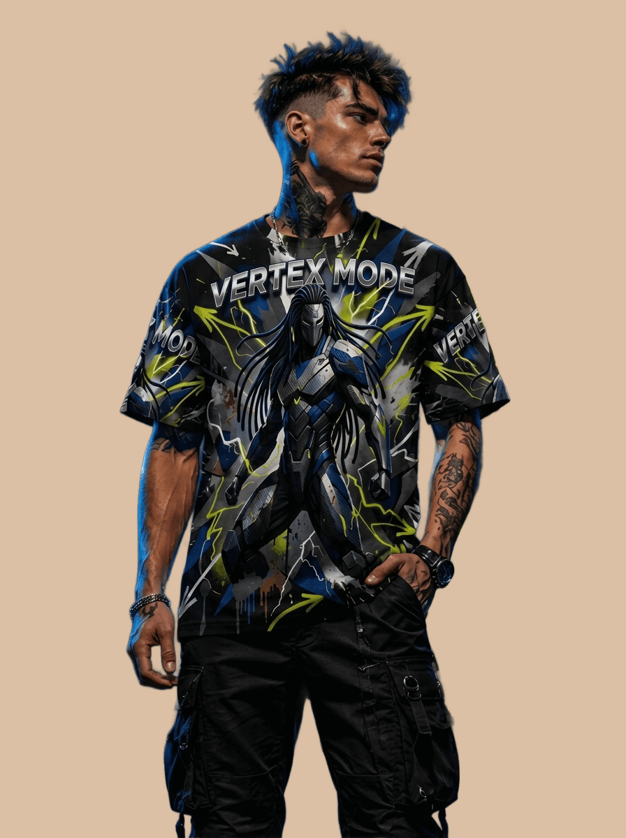 Rich and Rich Men's Black Multi Vertex Mode T-Shirt Men's - Rich and Rich Homeopportunities
