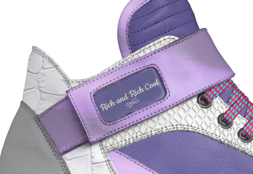 Rich and Rich Cool stylish tennis shoes in white and blue for men and women