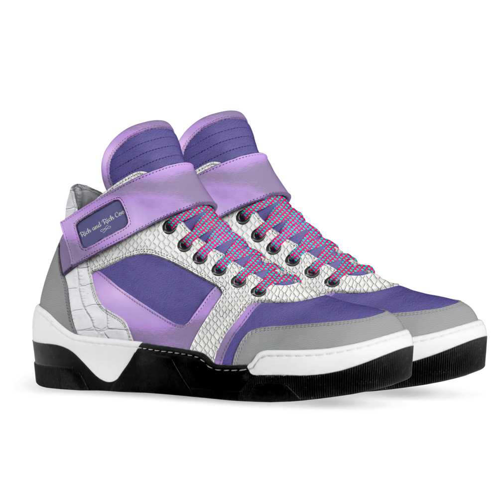 Rich and Rich Cool stylish tennis shoes in white and blue for men and women