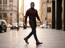 Load image into Gallery viewer, RichandRich_Biz Elegant Burgundy Men's Biker Boot Boot - Rich and Rich Homeopportunities
