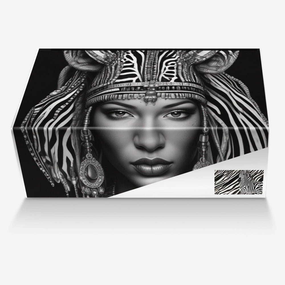 richandrichbizme Black and White Animal Print Women's High Heel Slip On Boot