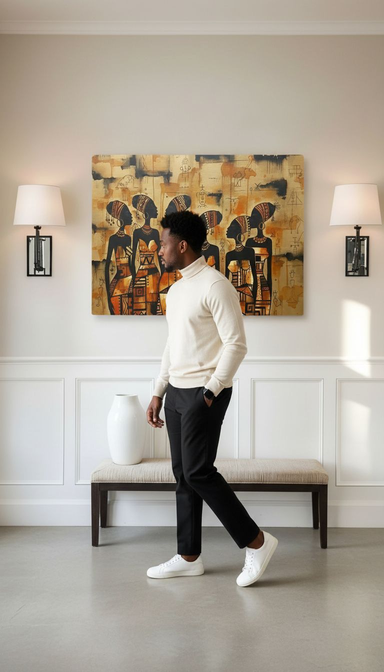 Rich and Rich African Women Group Think 32x24 Afrocentric canvas wall art