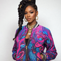Rich and Rich Pink Abstract Women's Bomber Jacket