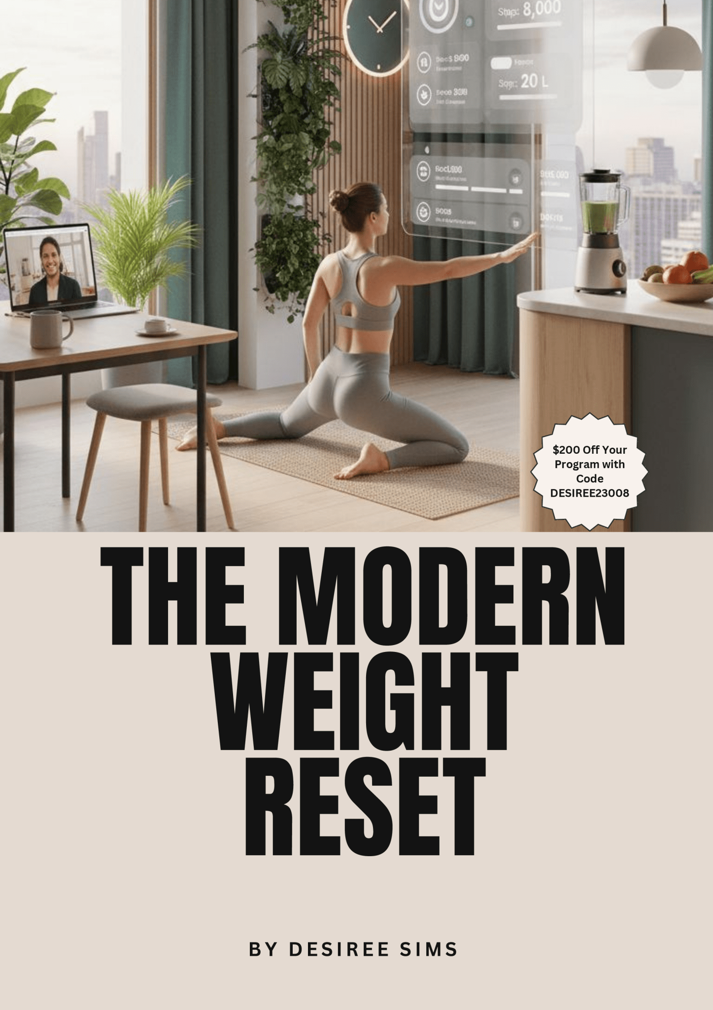 Book cover for The Modern Weight Reset by Desiree Sims, exploring modern wellness and telehealth themes