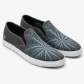 Vertex Fractal Vector Slip-On Shoe Slip-On Shoe in graphite with silver geometric Vertex menswear design