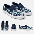 Vertex Isometric City Slip-On Shoe Slip-On Shoe in navy with ice cyan geometric Vertex menswear design