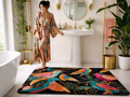 R&RH Birdsong Bathroom Rug — model wearing product